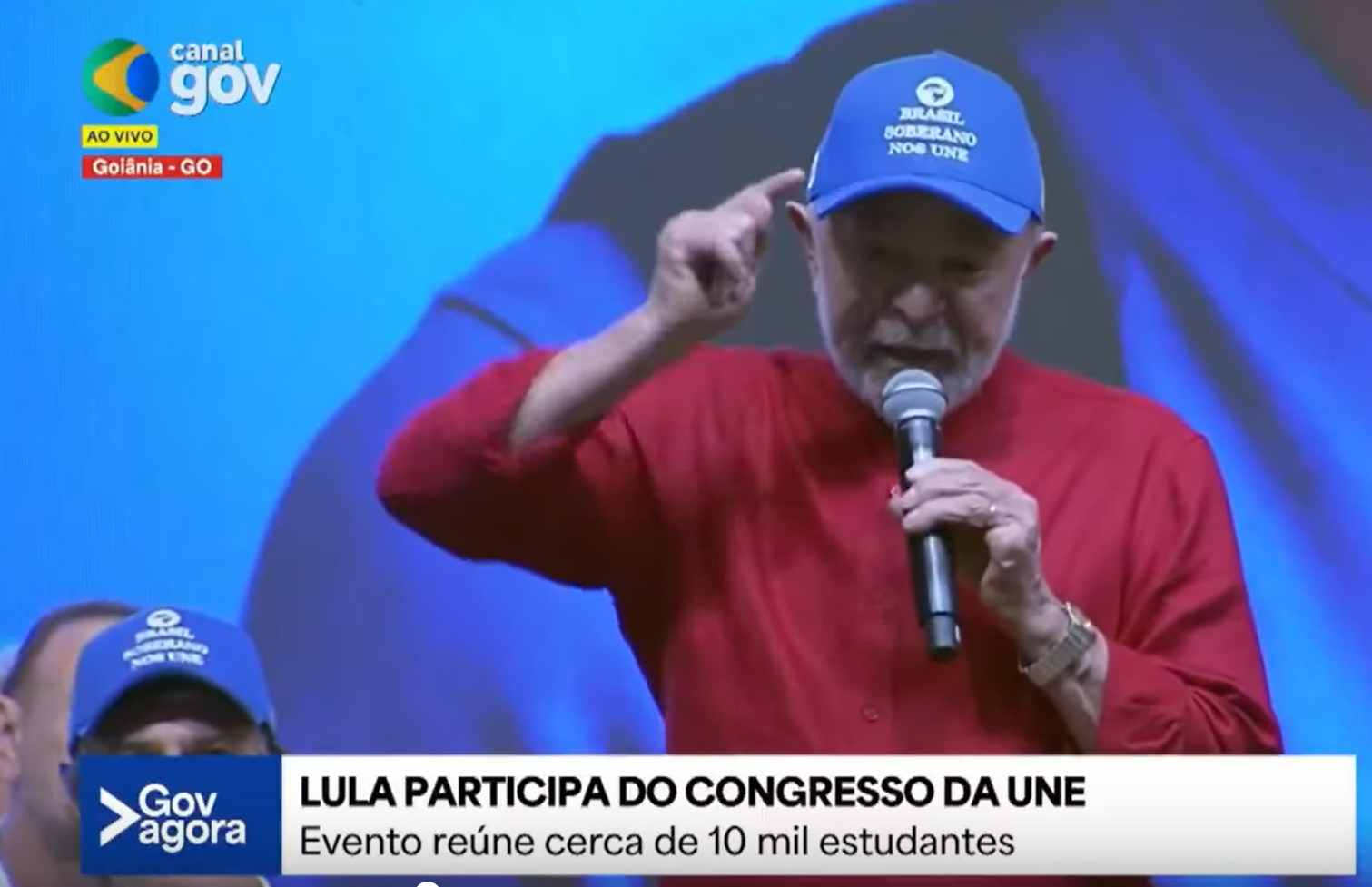 Lula discursa no 60º Congresso da UNE. Reprodução YT Canal gov